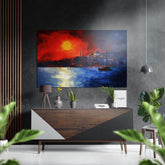 Sunset in Istanbul Brushed Aluminum Dibond Wall Art.